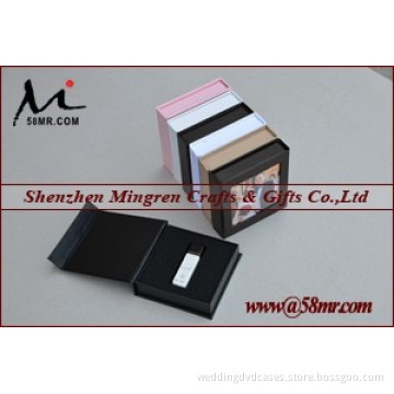 2015 Wedding Linen USB Flash Drive Magnet Packaging Gift Box Holder Wholesale